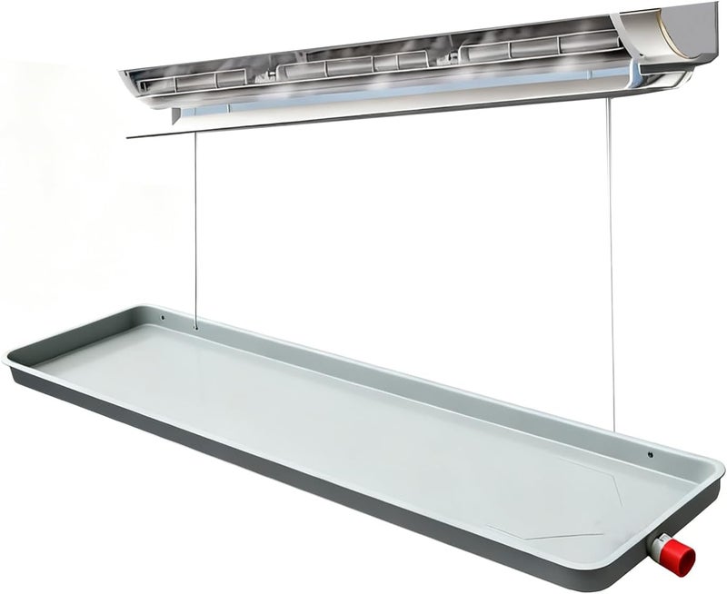 ZFDGHF Air Conditioner Drip Pan with Drain Tubing, Portable Condensate Water Drip Tray Universal Window AC Drain Kit for Indoor Outdoor Split Air Conditioners (31.9x9.4in) - Image 1
